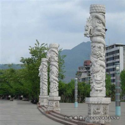 大型龙柱石雕