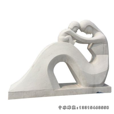 石雕广场抽象人物