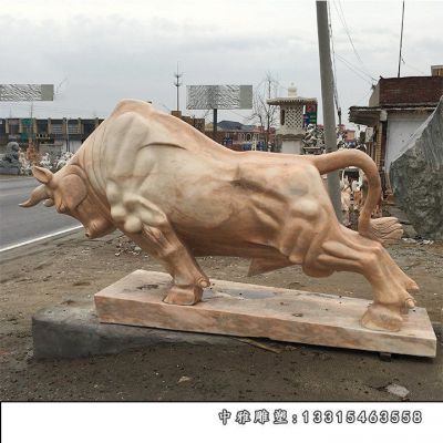 开荒石雕牛雕塑