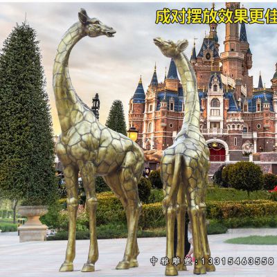 长颈鹿动物铜雕雕塑