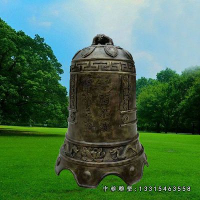 寺院铜钟摆件