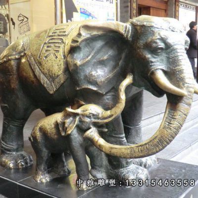 招财铜雕大象