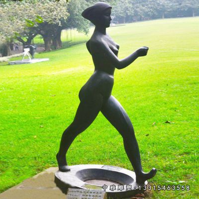 铜雕公园运动人物