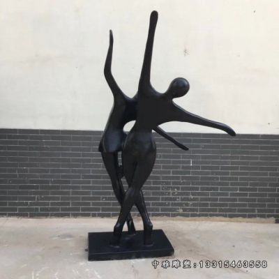 铜雕抽象跳舞人物