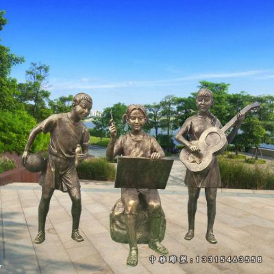 校园人物铜雕摆件