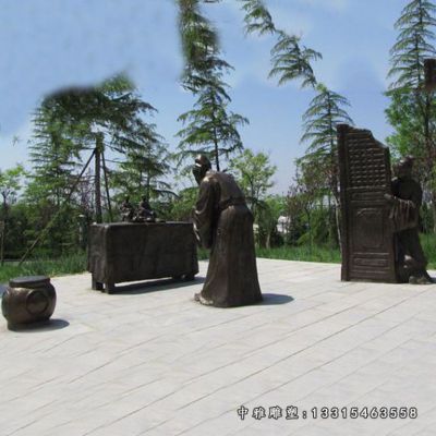 铜雕广场孝道人物