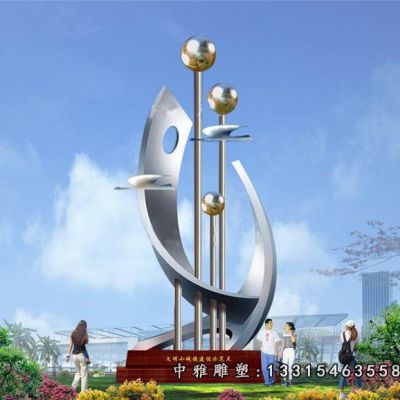 不锈钢标志雕塑