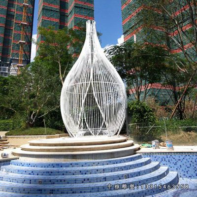 公园水滴不锈钢雕塑