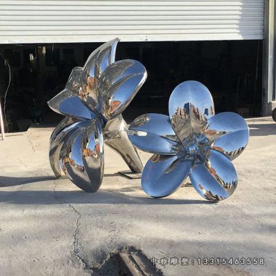 花园不锈钢花雕塑