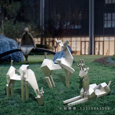小鹿不锈钢摆件