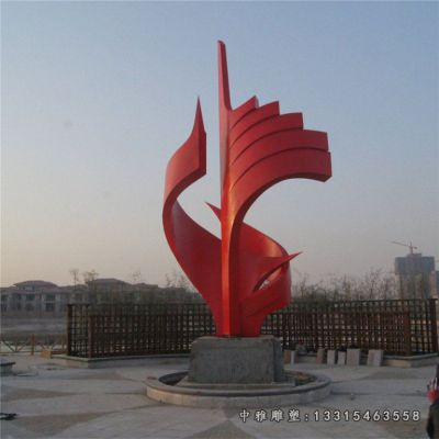 企业门口不锈钢雕塑