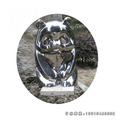 国宝熊猫不锈钢摆件