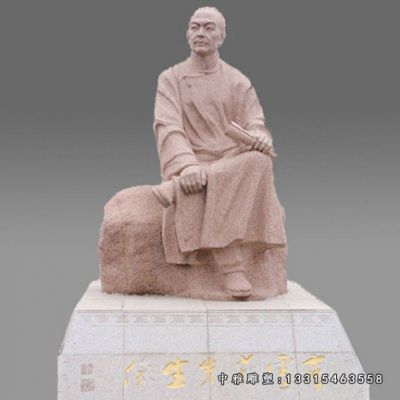 广场石雕曹雪芹