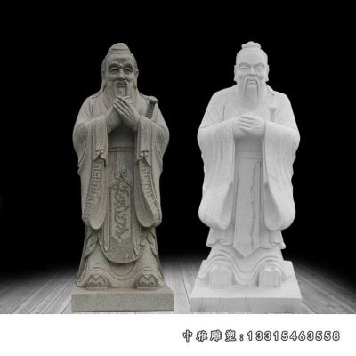 校园孔子石雕