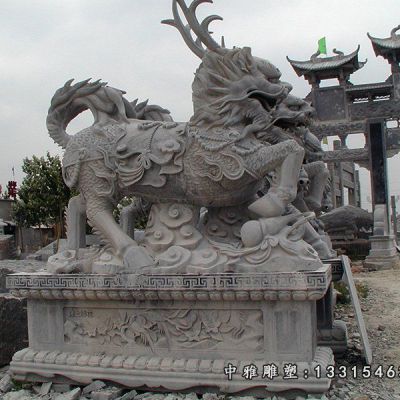 仿古麒麟石雕