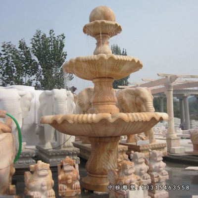 石雕风水球喷泉