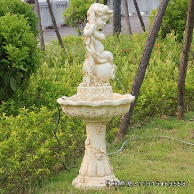 石雕广场人物喷泉