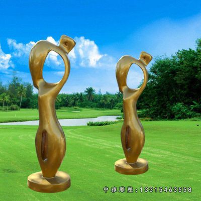 抽象人物公园铜雕塑