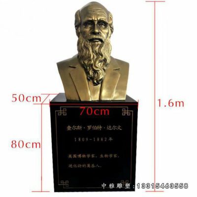 铜雕西方人物达尔文