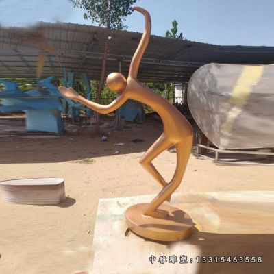 抽象铜雕跳舞人物