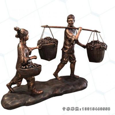 步行街人物铜雕