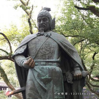 公园铜雕郑成功