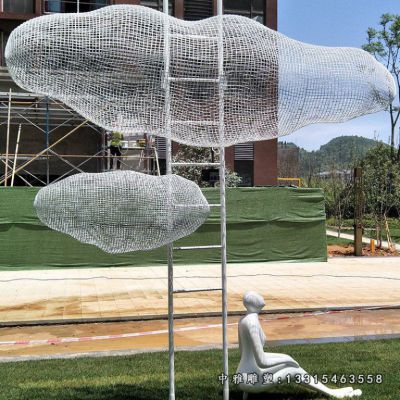 云朵造型不锈钢雕塑