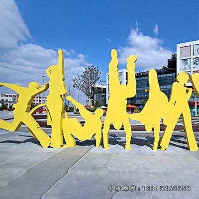 不锈钢公园运动人物雕塑
