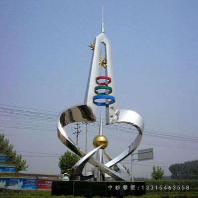 广场大型避雷针不锈钢雕塑