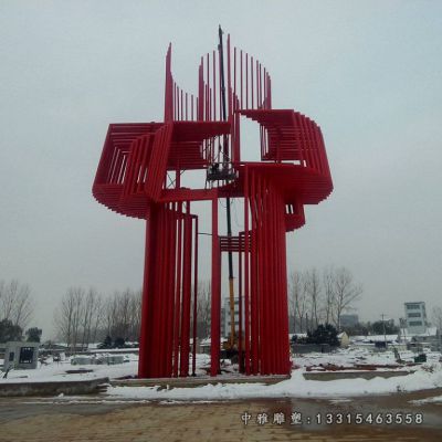 大型不锈钢管摆件