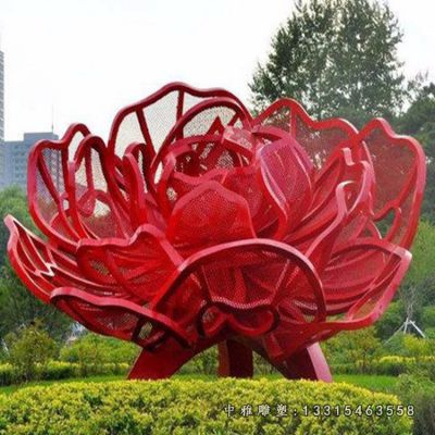 不锈钢大型花摆件