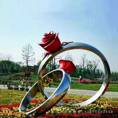 广场戒指不锈钢雕塑