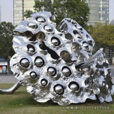 景区莲蓬不锈钢雕塑
