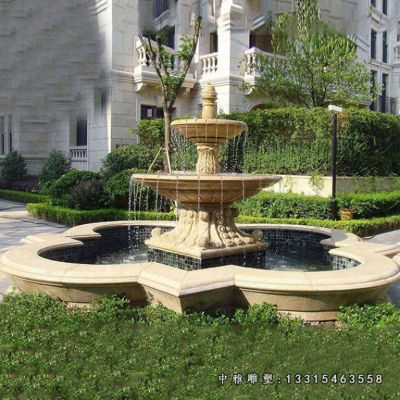 石雕小区喷泉