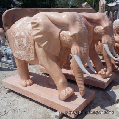 门口大象石雕