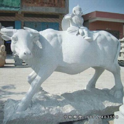 田园石雕牧童雕塑