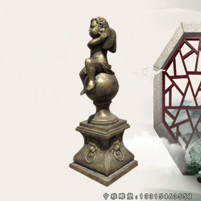 公园天使铜雕摆件