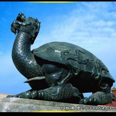 龙龟动物铜雕摆件