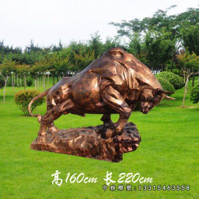 开荒牛铜雕摆件