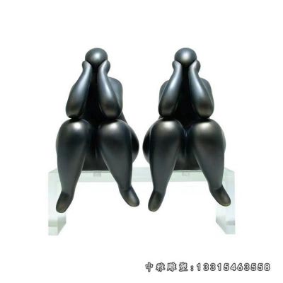 抽象人物广场铜雕