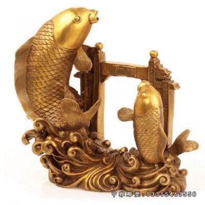 广场铜雕鱼摆件