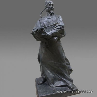 画家吴道子人物铜雕