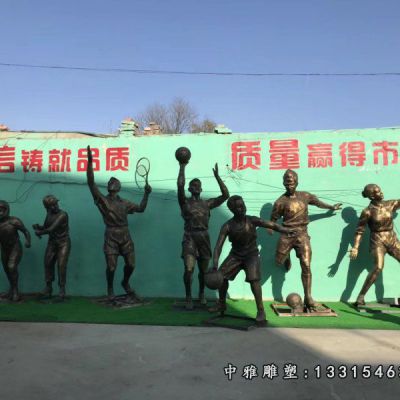 运动铜雕人物