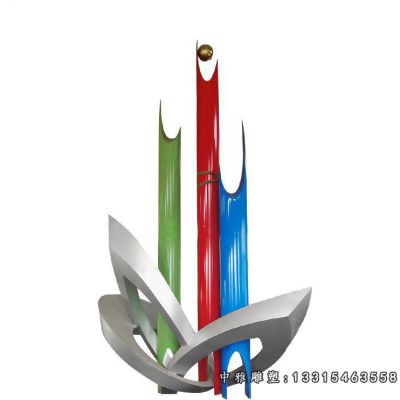 不锈钢彩绘景观摆件