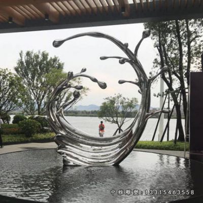 海浪景观不锈钢摆件
