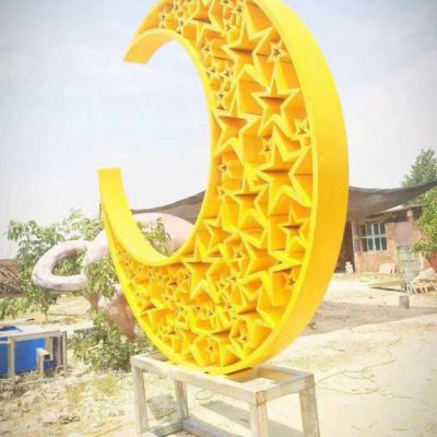 月亮景观不锈钢摆件