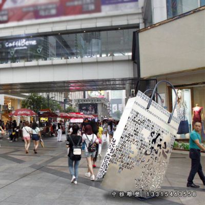 商场购物包不锈钢摆件