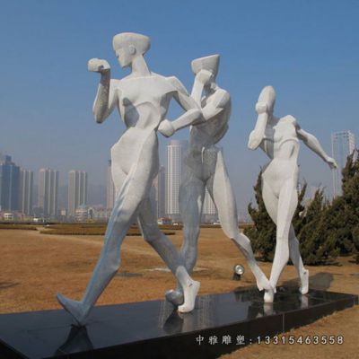 公园竞走不锈钢人物雕塑