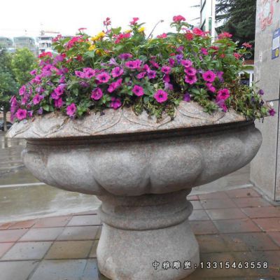花园花盆石雕雕塑