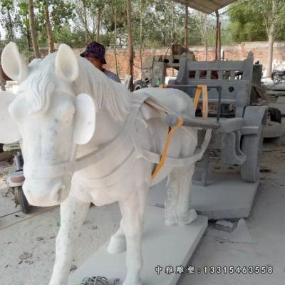 十二生肖石雕马雕塑